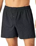 Schiesser Herren Boxershort für Männer weich und bequem ohne Gummibund Bio Baumwolle-Cotton Casual Unterwäsche, schwarz_180506, 5/ M