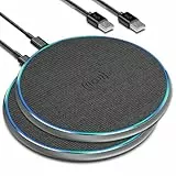 15W Wireless Charger, Induktive Ladestation für iPhone 16/15/14/13/12/Pro/Max/Plus/Mini/XS/XR, AirPods, Induktions Kabelloses Ladegerät für Samsung Galaxy S23/S22/S21/S20/Note 20, Huawei, Xiaomi