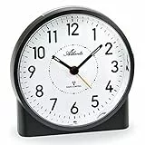Atlanta Großer Funkwecker Analog Licht Snooze Crescendo Zahlen - 1843/7 (Schwarz)