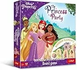 Trefl – The Princess Party, Disney Princess – Familienbrettspiel, Holzspielfiguren und Würfel, Bringen Sie die Prinzessinnen ins Schloss, Ein Spiel für die jüngsten mit Märchenfiguren, für Kinder ab 3