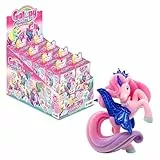 GALUPY Rainbow Unicorn 16er Pack - Einhorn Spielzeug zu Sammeln, Einhorn Figuren mit Glitzerflügeln & Swarovski Kristal