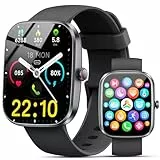Kuizil Smartwatch Damen Herren, 1,91'' HD Großbildschirm Fitness Tracker, Telefonfunktion Smart Watch, 100+ Sportmodi Fitnessuhr/Schrittzähler/Schlaftracker/Pulsuhr, IP68 Wasserdicht Sportuhr