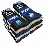 SOXCO 10 Paar Socken Herren Damen 47-49 Sportsocken Arbeitssocken (EU 47-50, Mehrfarbig Solide)