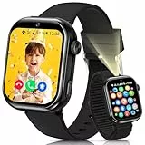 BANLVS Smartwatch Kinder mit SIM Karte, Kinder-Smartwatch mit IP68 Wasserdicht, Schulmodus, 1,83' Bildschirm, Schrittzähler Kinderuhr Mädchen Jungen, Schwarz