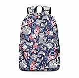 Wadirum Frauen Freizeit Rucksack Geldbörse College Schule Rucksack für Mädchen Fuchs
