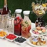 Lrocotanc 2er Set 1,5L Kunststoff PE Wasserkrüge mit weißen Flip-Tab-Deckeln Wasserkrug Saftkrug Kunststoffwasserkrug geeignet für Wasser Saft Eistee Limonade Cola und andere gekühlte Getränke