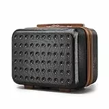 KONO Kosmetikkoffer Schminkkoffer Leicht Handgepäck Tragbar Beautycase Damen 100% ABS Make Up Koffer mit Handgriff und Reißverschluss Hartschalen 31 * 22 * 18cm Schwarz