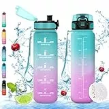 Vikaster Sport trinkflasche, 500ml BPA-frei, Auslaufsicher, Trinkflasche Kohlensäure Geeignet, Wasserflasche sport für Fahrrad, Fitness, Schule, Kinder, Outdoor