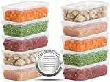 uandu Gefrierbox Set, Frischhaltedosen mit Deckel - 10x2L, BPA-frei, Kühlschrank Organizer, Gefrierschrank Organizer, Gefrierdosen, Gefrierboxen Organizer, Deli Container, Gefrierbehälter 20 Liter