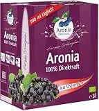 Aronia ORIGINAL Bio Aronia Muttersaft aus österreichischem Anbau | 3 Liter Bio Direktsaft aus 100% Aroniabeeren | Vegan, ohne Konservierungsstoffe, ohne Zuckerzusatz (lt. Gesetz)