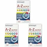 tetesept Vitamin A-Z Depot Tabletten | 3 x 40 Tabletten Depot | Nahrungsergänzungsmittel für eine umfassende Versorgung an Vitaminen, Mineralstoffen und Spurenelementen