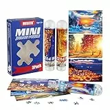 MISITU 3er-Pack Mini-Puzzles mit 150 Teilen für Erwachsene - Sonnenuntergang - Reisepuzzle als Heimdekoration