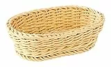 APS 50624 Korb, oval „Profi Line“ - Körbchen, Flechtkorb aus Polypropylen - Abmessungen: 19 x 12 cm / Höhe: 6 cm / Farbe: Beige