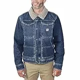 Carhartt Herren Übergangsjacke Relaxed Fit Denim Sherpa-Lined, Farbe:beech, Größe:M