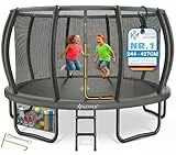 KESSER® Trampolin Outdoor Ø 244/305/366/427 cm, GS-Zertifikat, Gartentrampolin für Kinder & Erwachsene