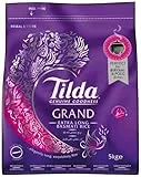 Tilda Grand Basmati Reis, 1er Pack (1x5kg), Extra langer Premium Basmati Rice, Langkorn Reis, Großverpackung, Bulk