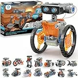 Sillbird 15-in-1 Solar Roboter Spielzeug ab 8 Jahre, Solar und batteriebetriebener Motor mit Doppelantrieb, Mint Experimente Lernspielzeug Kinder Geschenk für Jungen ab 8 9 10+ Jahren（212 Stücke）