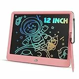 TEKFUN Maltafel Zaubertafel 12 Zoll, Lcd Schreibtafel Kinder Spielzeug ab 3 4 5 6 7 8 Jahre alt Junge Mädchen, Umweltfreundlich Heller Bunten Schrift Pad Lernspielzeug