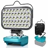 Lampe für Makita 14,4V-18V LXT (Kein Akku), Hell Baustrahler Taschenlampe Light Tragbares LED-Licht für Makita Battery, Arbeitsleuchte Flutlichter Zubehör für Baustellen,Autoreparaturen,Camping
