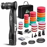 BATOCA S5 Mini Poliermaschine Auto Akku Rotations und Exzenter Poliermaschine Polierer Klein mit 2 12V 2.0Ah Batterie 25mm/50mm/75mm Polierteller für die Autodetailing Scheinwerfer Aufbereitung Set