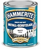 Hammerite Metallschutzlack Matt, 3in1- Rostschutz, Weiss, 750 ml