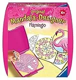 Ravensburger Mandala Designer Mini Flamingo 28520, Zeichnen Lernen für Kinder ab 6 Jahren, Zeichen-Set mit Mandala-Schablone für farbenfrohe Mandalas