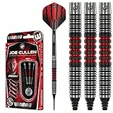 WINMAU Joe Cullen 22 Gramm Softip Profi Wolfram Dartpfeile Set mit Flights und Schäfte
