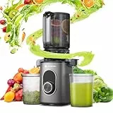 AAOBOSI SlowJuicer für Gemüse und Obst,Hohe Saftausbeute, Saftpresse Elektrisch mit Rückwärts Funktion,Leicht zu Reinigen，BPA-Frei