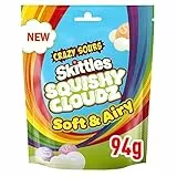 Skittles Squishy Cloudz Crazy Sour Süßigkeitenbeutel, 94 g