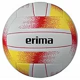 Erima Unisex – Erwachsene Allround Volleyball (7402302), weiß/rot/gelb, 5