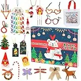 iZoeL Basteln Adventskalender 2024 Kinder Mädchen Kreative Adventskalender origamikalender zum Basteln mit 24 Bastelsachen Weihnachtskalender DIY ab 3-12 Jahren