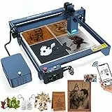 ATOMSTACK A-20 PRO Laser Graviermaschine mit Air Assist, 130W Quad-Laser-Gravur-Schneidemaschine, Augenschutz Fixfokus Graviermaschine für DIY Holz Metall, Phone APP/Win/Mac, Offline-Gravur