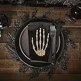 Ginger Ray Halloween-Tischsets mit schwarzem Blattwerk, Party-Tischsets, Tischdekoration, 4 Stück