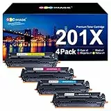 GPC IMAGE 201X Toner Kompatible für HP 201X 201A CF400X CF400A für HP M277dw Toner M277n M252dw M277 M274n M252n M252 M277c6 CF401X CF402X CF403X CF401A CF402A (Schwarz Cyan Gelb Magenta, 4er-Pack)