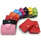 AirZyx Kreditkartenetui Damen Herren Kreditkarte Leder 24 Karten (Rot)