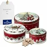 Villeroy & Boch - Winter Collage Accessoires Gebäckdosen Set 3 teilig, Blechdosen Weihnachten, Keksdosen, Weihnachtsdosen Blech, Weihnachtsgebäckdosen, Dosen Weihnachten, Plätzchendosen, Metall