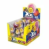 Chupa Chups XXL Big Bubble Kaugummi-Lutscher, Display enthält 25 Lollis mit Erdbeer-Kaugummi Kern in 3 leckeren Sorten Erdbeer, Apfel, Cola, geeignet für Geburtstag, 25 x 29g