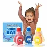 Honeysticks Schaumbad Kinder für Badewanne 3er-Set (Blau, Rot, Gelb) – Pflanzlich, Ungiftig, Hautfreundlich – Badefarben & Super Schaum – Badespaß für Kinder die Badewanne, Geschenke ab 1