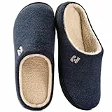 RockDove Herren Original Zweifarbige Hausschuhe mit Rückstellschaum,43.5 EU,Blau Natur