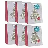 Boofle | Multipack mit 6 großen Geschenktüten für Ihn/Sie/Freund | für Weihnachtsgeschenke | niedliches Design | 26,7 x 33 x 13,7 cm