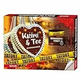 ROTH Krimi + Tee-Adventskalender gefüllt mit hochwertigen Teesorten und einem Krimi-Buch, Krimi + Teebeutel-Kalender für die Weihnachtszeit (gelb)