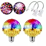 Pipihome Mini Discokugel - LED Musikgesteuerte DJ Lampe, 360° Rotierende Partylicht für Kinder, Disco Licht, Party Gadgets, Deko für Weihnachten
