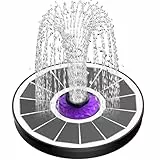 SZMP Solar Springbrunnen für außen 3.5W, 2025 Upgrade Solarbrunnen Teichpumpe Solar mit 8 Effekte, Solar Wasserpumpe Solar schwimmender Fontäne Pumpe für Garten, Vogel-Bad, Teich, Fisch-Behälter