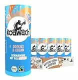 koawach – Trinkschokolade Cookies&Cream Schokolade mit Koffein 12x235ml Set – Bio-Trinkkakao mit nat. Guarana – Schokomilch Energy Drink alternative mit Milch – Schokodrink in nachhaltigen Papp-Dosen