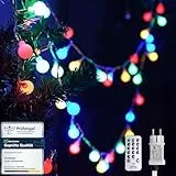 WOWDSGN Kugel Lichterkette,20M 200 LEDs Lichterkette Dimmbar, Partylichterkette mit Stecker für Innen und Außen, 8 Leuchtmode, Enegiesparend, ideal für Weihnachten, Hochzeit, Party, Garten, Bunt
