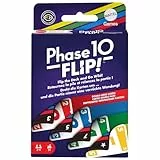 Mattel Games Phase 10 Flip Kartenspiel, Kartenspiel für die ganze Familie mit beidseitig bedruckten Karten, mit speziellen Farbphasen für 2 bis 6 Spieler, HYN12