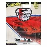Hot Wheels Car Culture, Premium-Die-Cast-Spielzeug Porsche 917 K im Maßstab 1:64 mit Real-Riders-Reifen und Metall-Karosserie und -Fahrgestell, Vintage-Rennauto, JKF03