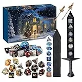Raypontia Dice Advent Countdown Kalender, Würfel Countdown Adventskalender, 24 Countdowns Würfeln, Adventskalender Polyedrische Würfel Für Freunde Jugendliche Männer