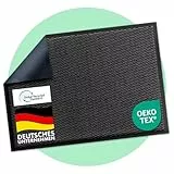 Floordirekt Premium Fußmatte für Eingangsbereich, 120x180cm Anthrazit, Schmutzfangmatte für Innen und Außen, rutschfest & waschbar, Sauberlaufmatte für Flur, Teppich für Haustür, Sky Novo