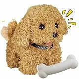YOUYIKE Hund Spielzeug Kinder, Plüschtier Spielzeug Hund der Läuft und Bellt, Ostergeschenke Interaktives Plüschtier mit Gehen, Bellen, Schwanzwedeln fur Kinder Spielzeug